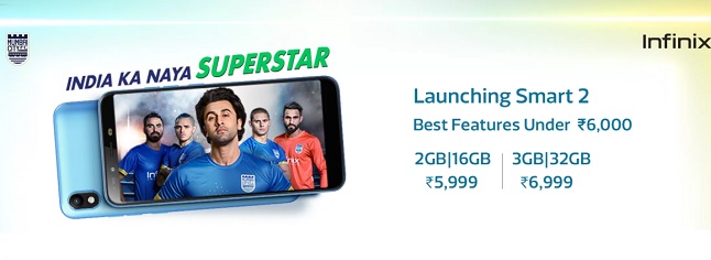 India Desire : Infinix Smart 2 Flipkart Price @Rs 5999 : Sale @10th August 2018, Specifications & Buy Online In Indiaa